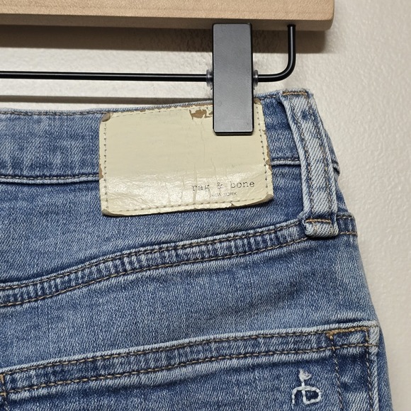 Rag & Bone Whitney Wide Leg Jeans Women's 28 Light Wash Raw Hem Denim $255 - Picture 5 of 10